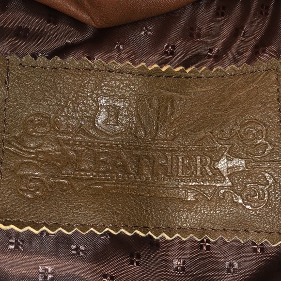 Full Grain Leather Jacket Brown Mens' - Picture 2 of 4